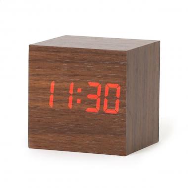 Platinet zegar alarm clock wooden cube