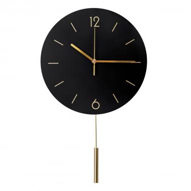 Orologio da muro pzlkb platinet lark black con meccanismo silenzioso e pendolo