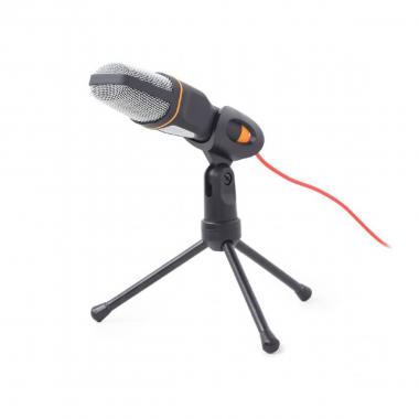 Techmade gembird microfono da tavolo con supporto tripode,nero