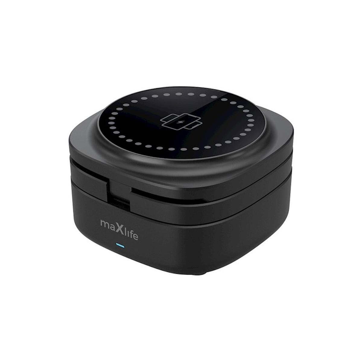 Carica batteria magnetic wireless 15w maxlife mxwc-06 black 3in1